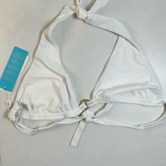 NWT Beach Bunny Women’s White Georgia Bikini Top - Size Large